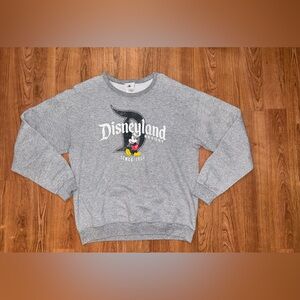 Disneyland Resort Mickey Mouse Crewneck Sweatshirt Grey Size L